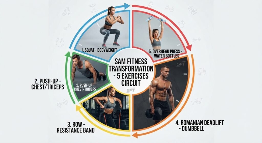 The Ultimate At-Home Workout: 5 Exercises That Train Almost Your Entire Body